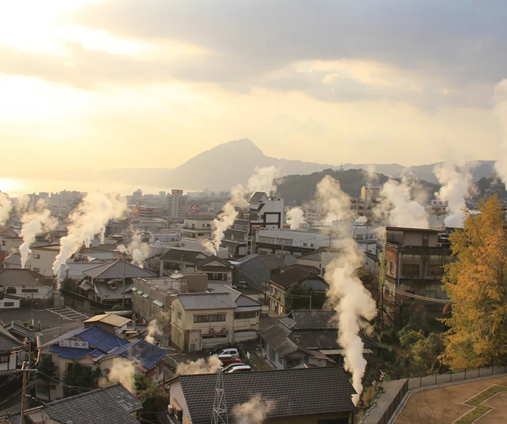 温泉街の風景